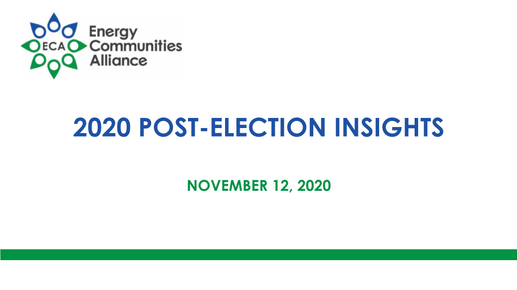 2020 Post-Election Insights