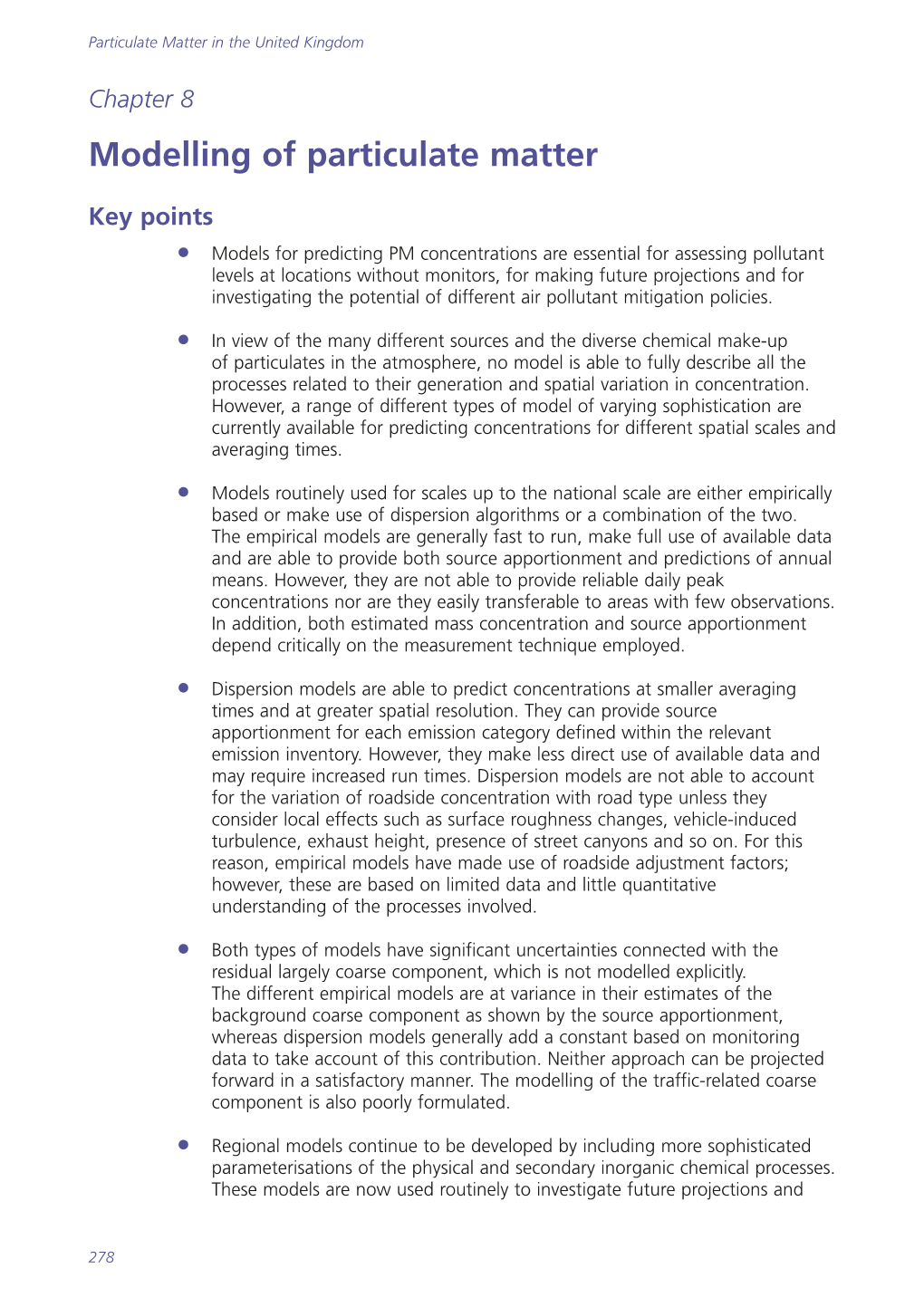 Particulate Matter in the United Kingdom