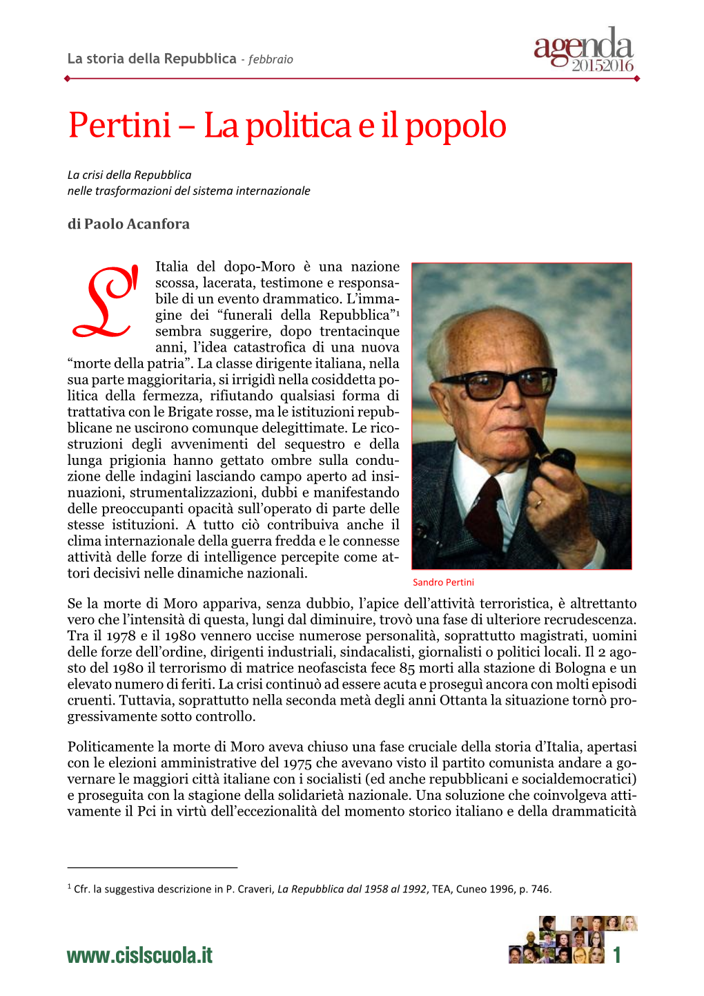 Pertini – La Politica E Il Popolo