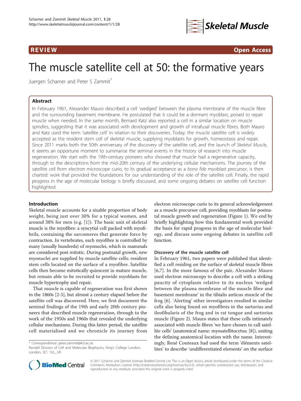 Skeletal Muscle 2011, 1:28 Skeletal Muscle