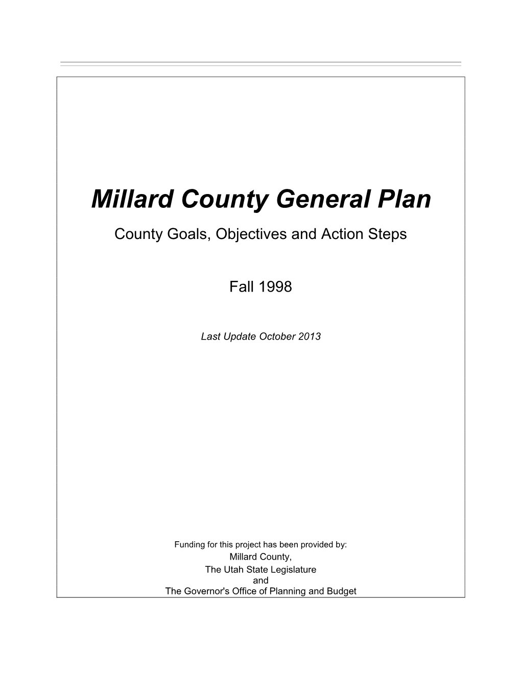 Millard County General Plan