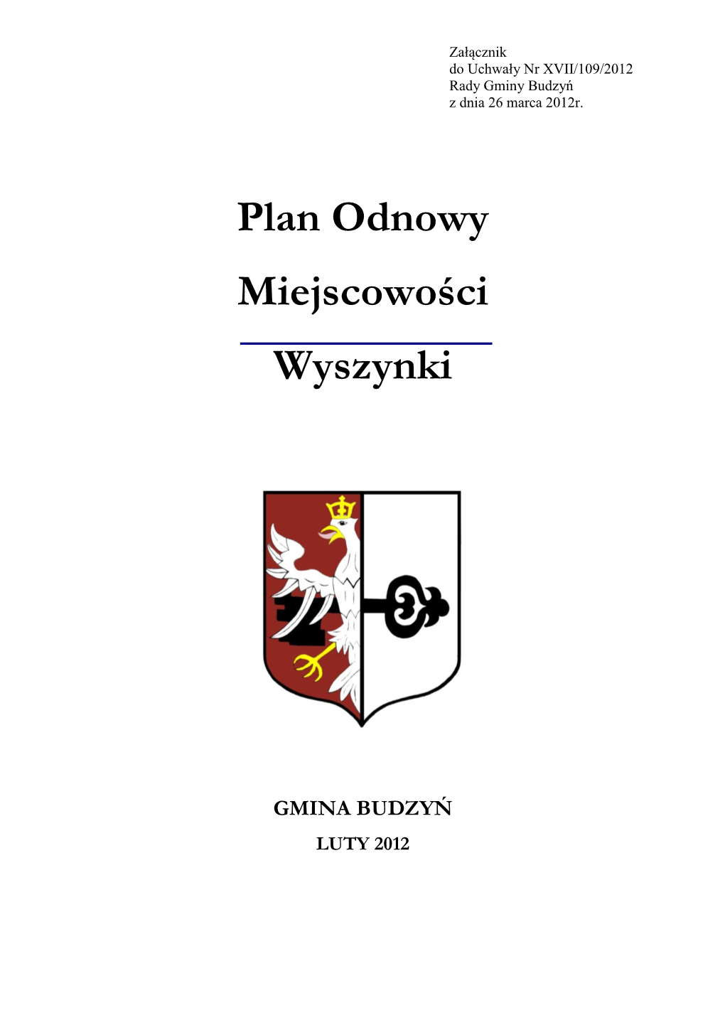 Plan Odnowy Miejscowości Wyszynki