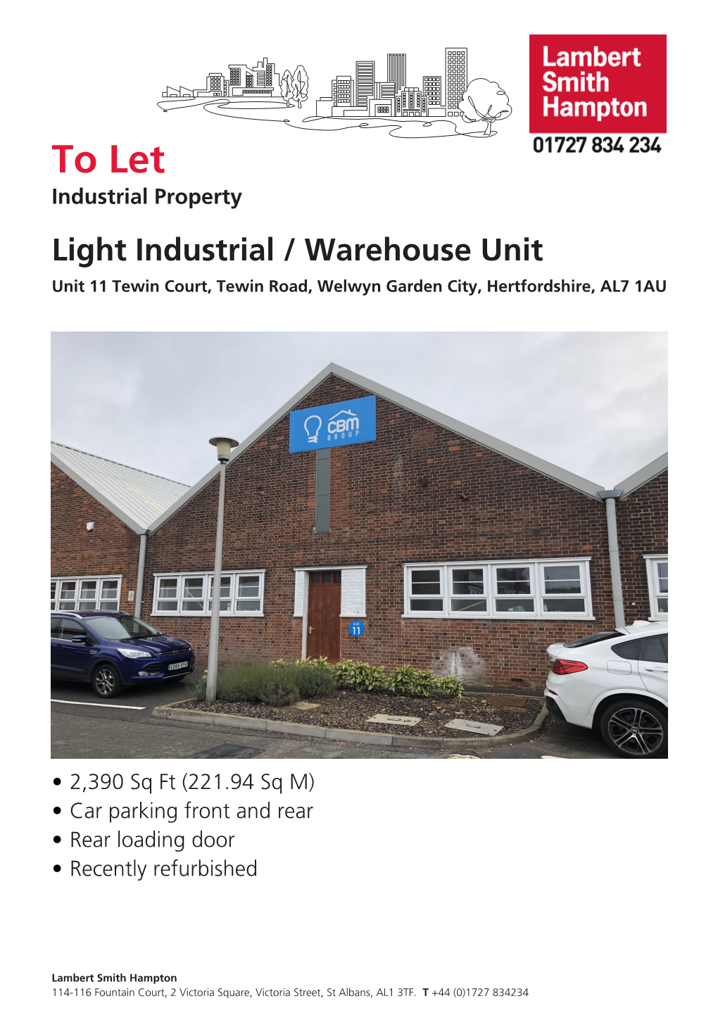 To Let,Unit 11 Tewin Court, Tewin Road, Welwyn Garden City