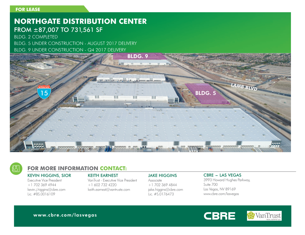 Northgate Distribution Center from ±87,007 to 731,561 Sf Bldg