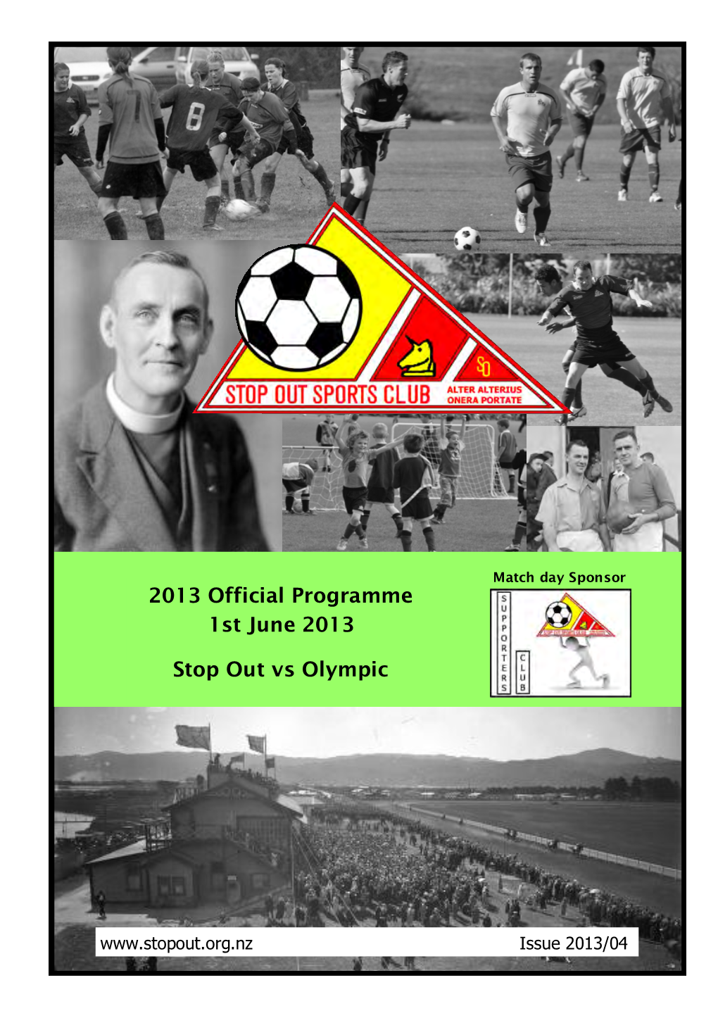 2013 Official Programme 1St June 2013 Stop out Vs Olympic