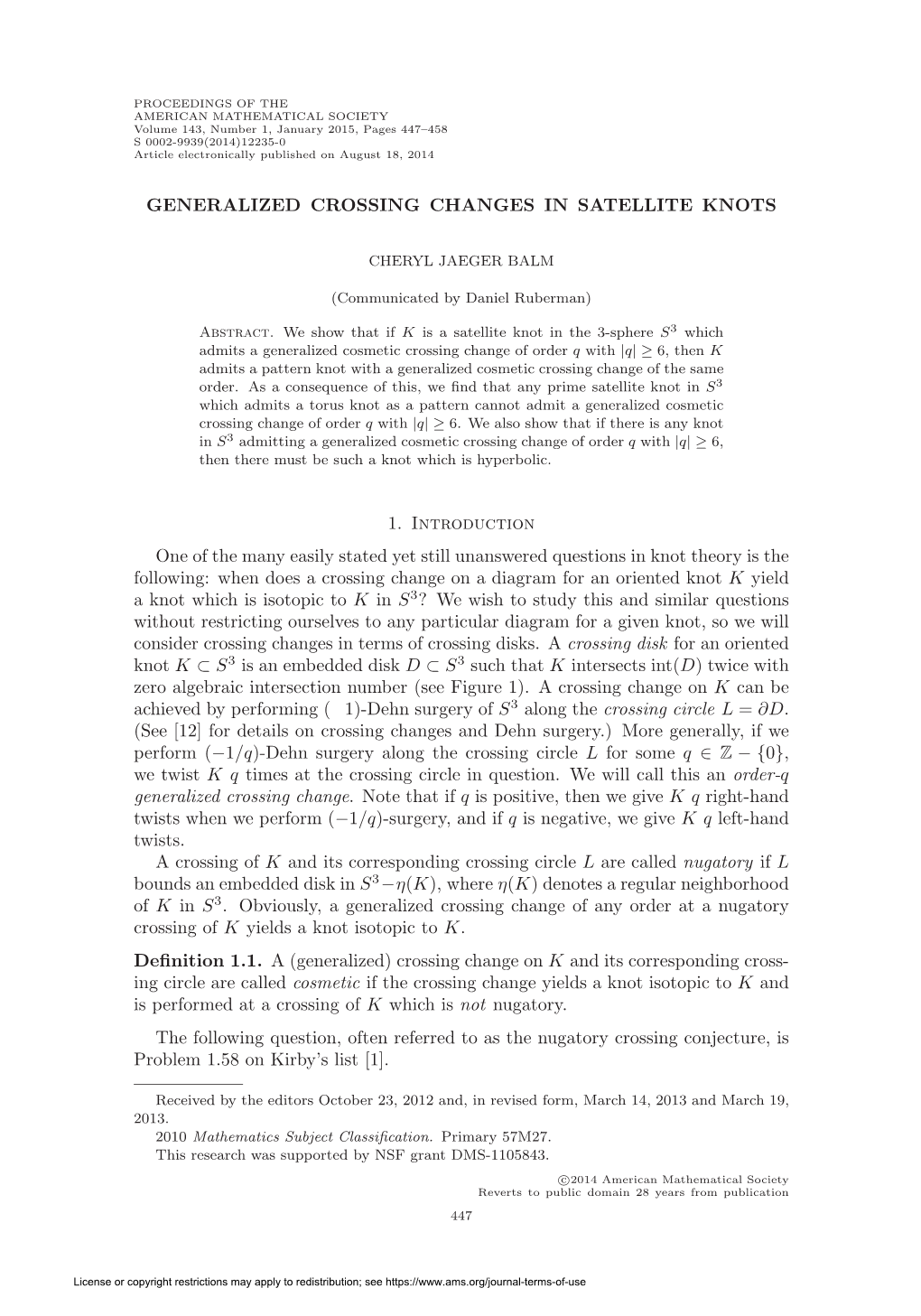 Generalized Crossing Changes in Satellite Knots