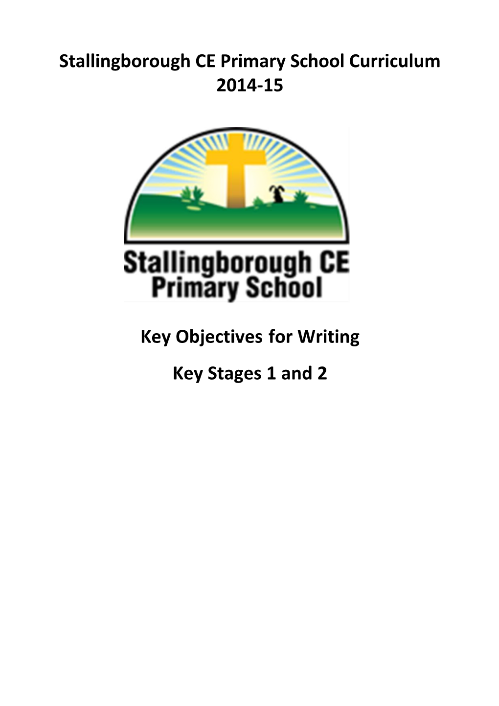 Stallingborough CE Primary School Curriculum 2014-15