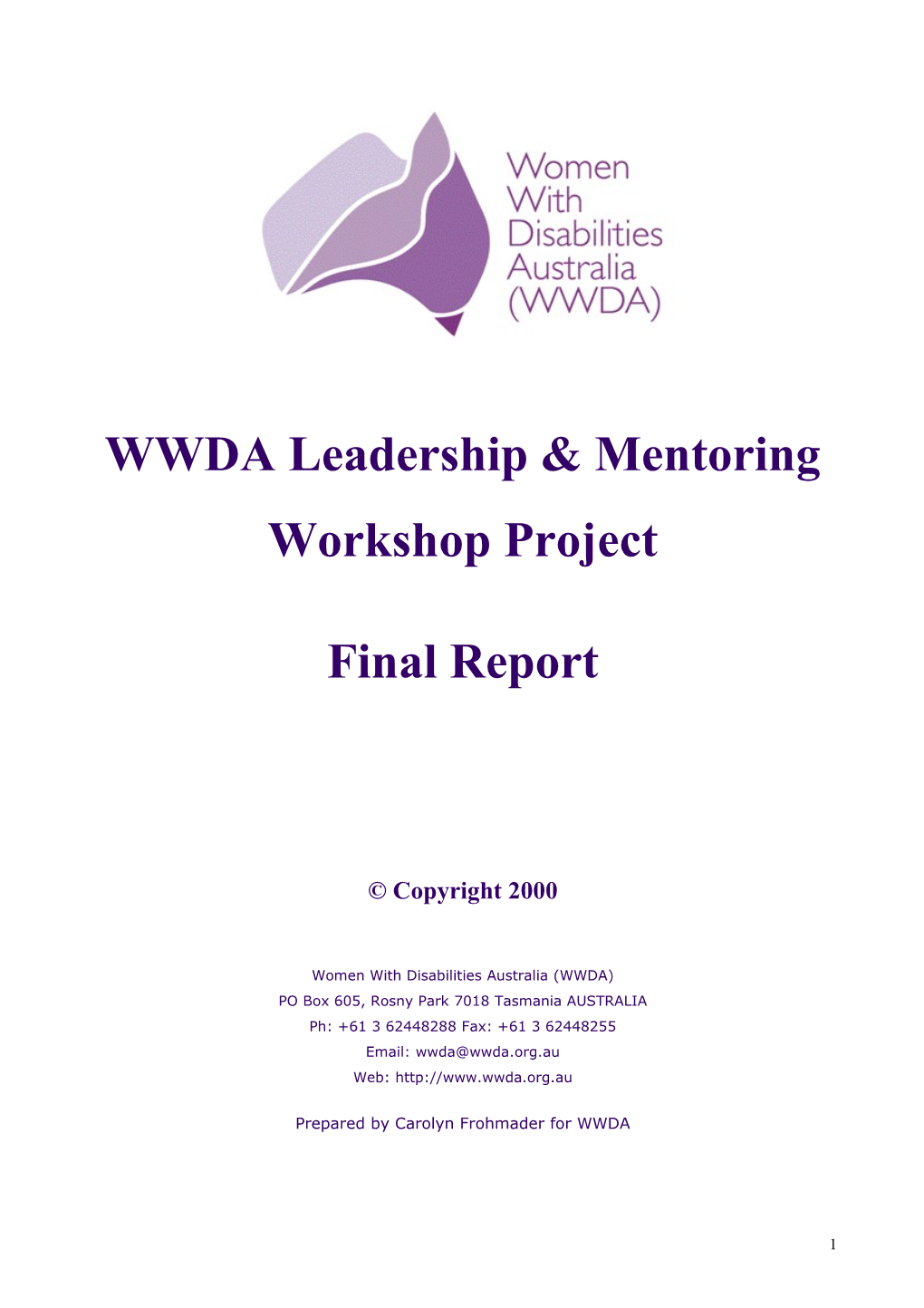 Women with Disabilities Australia (WWDA)