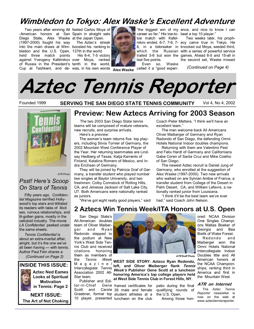 Atr21b Vol 4 No 4 Preview 2003 Season