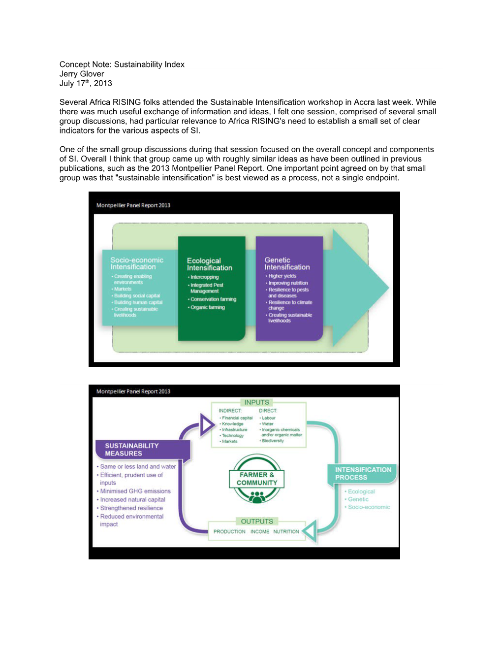 Concept Note: Sustainability Index