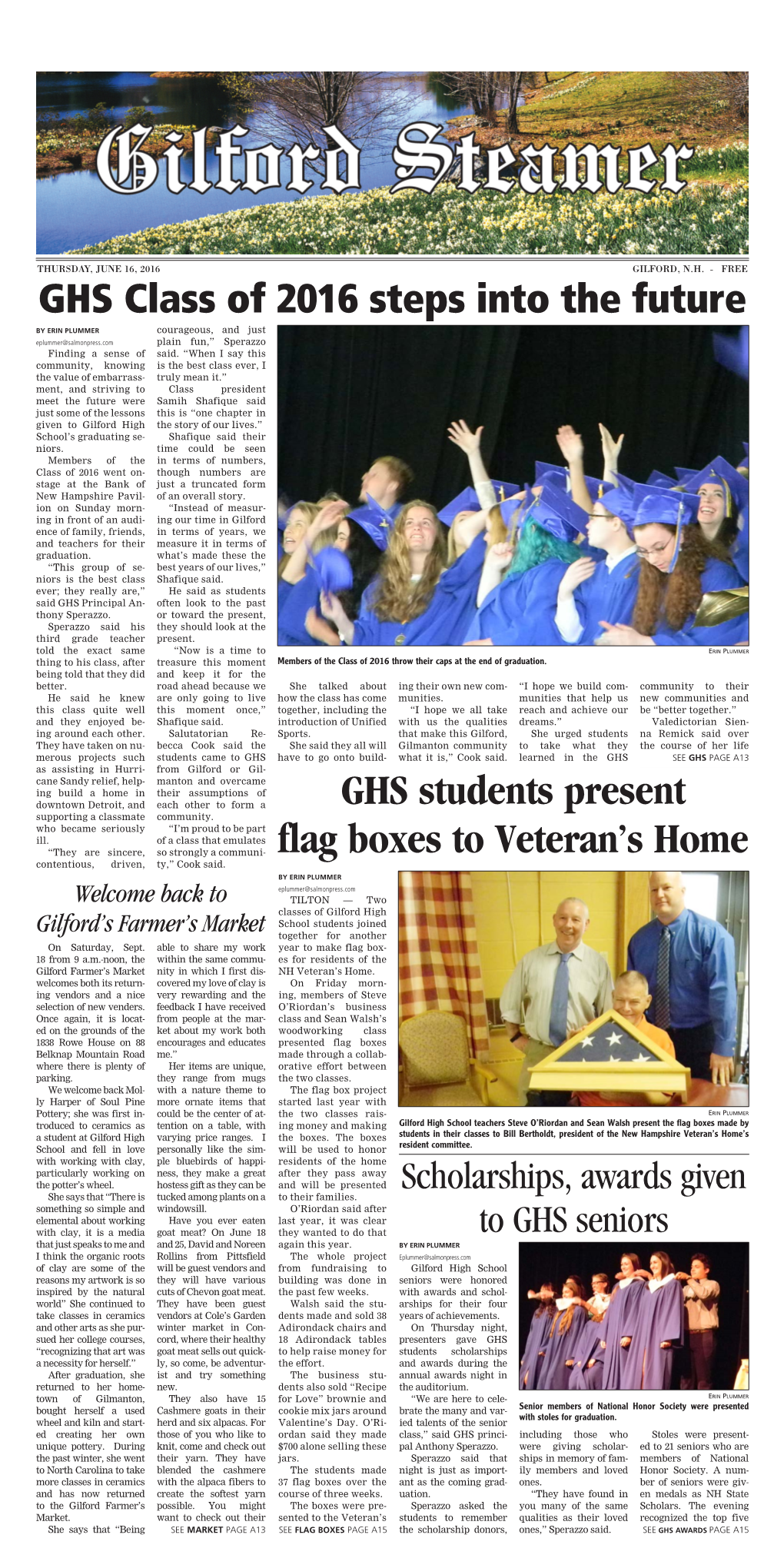 GHS Students Present Flag Boxes to Veteran's Home