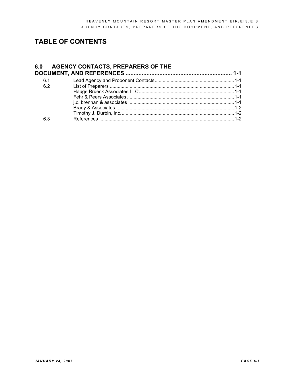 Table of Contents