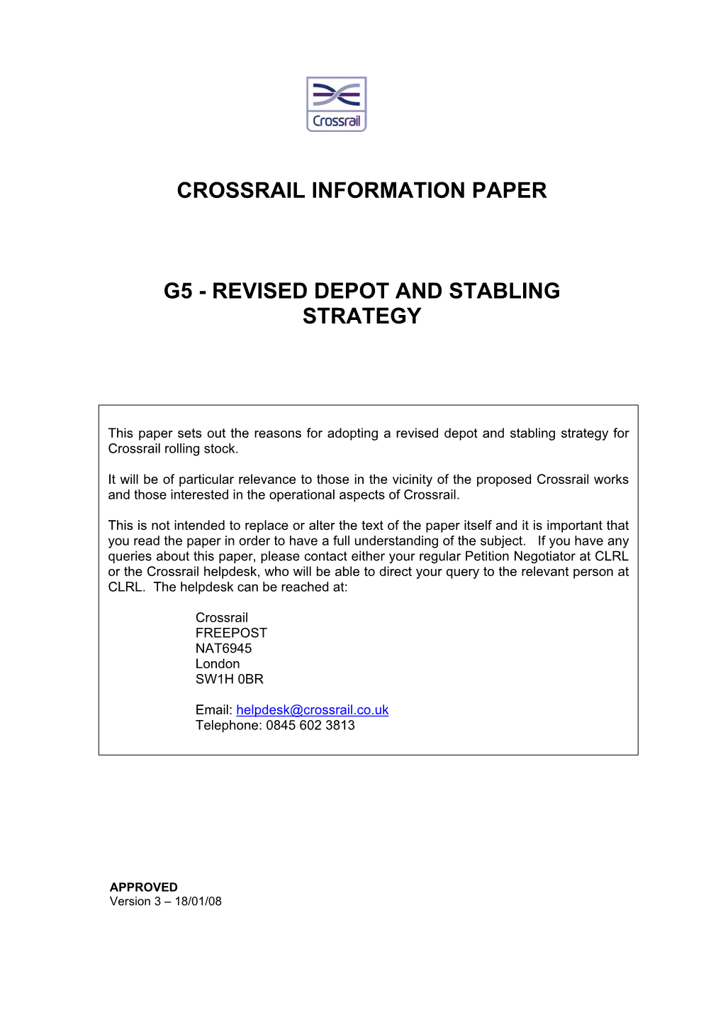 Crossrail Information Paper G5