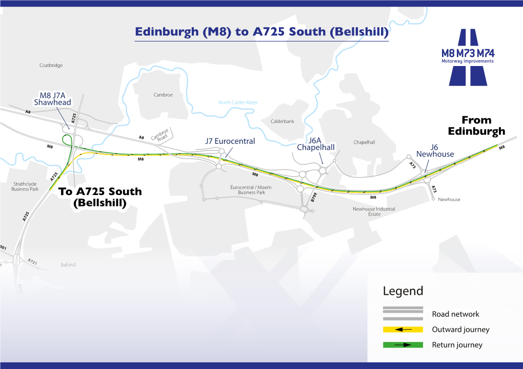 Transport Scotland M8 30 April Edinburgh Westbound