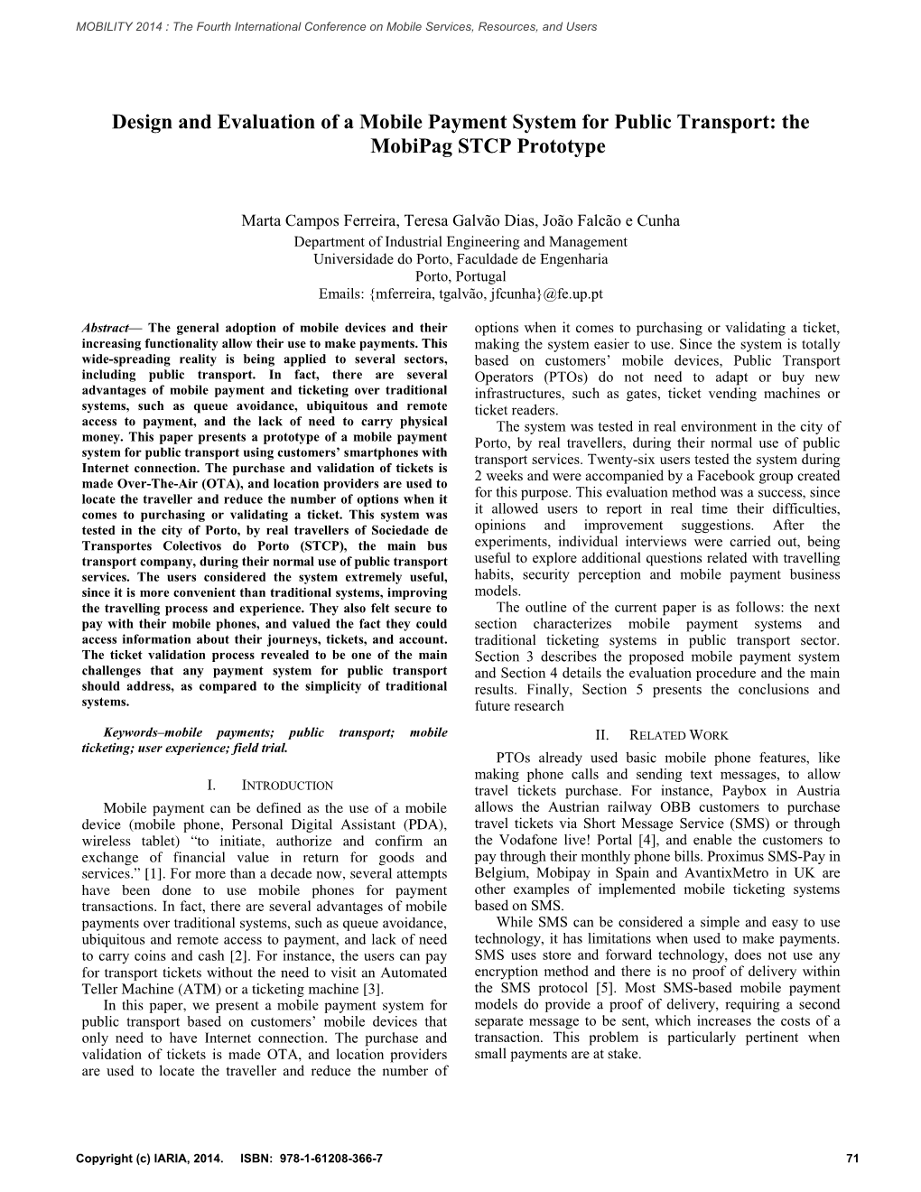 Design and Evaluation of a Mobile Payment System for Public Transport: the Mobipag STCP Prototype