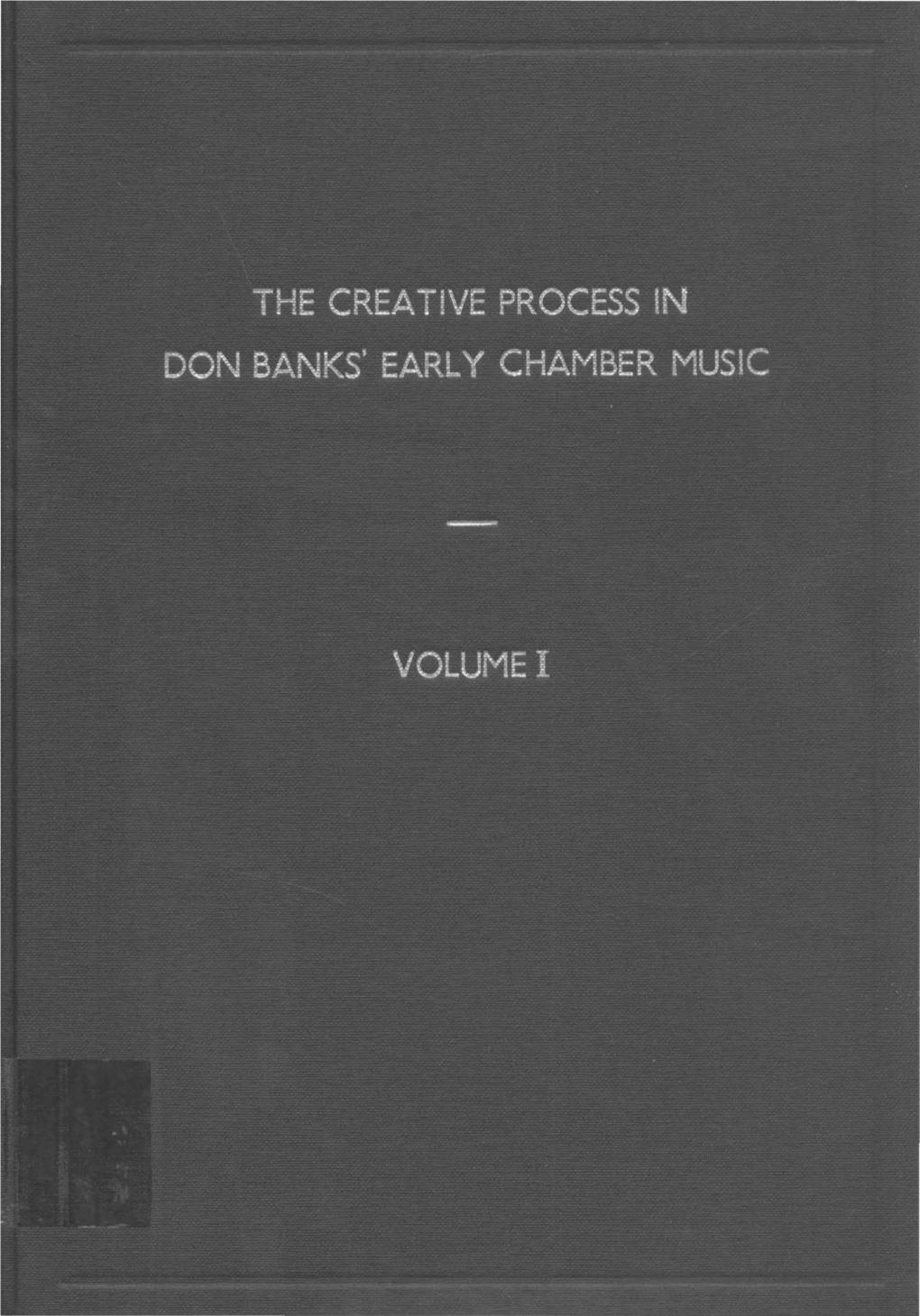 The Creative Process in Don Banks' Early Chamber Music: a Sketch