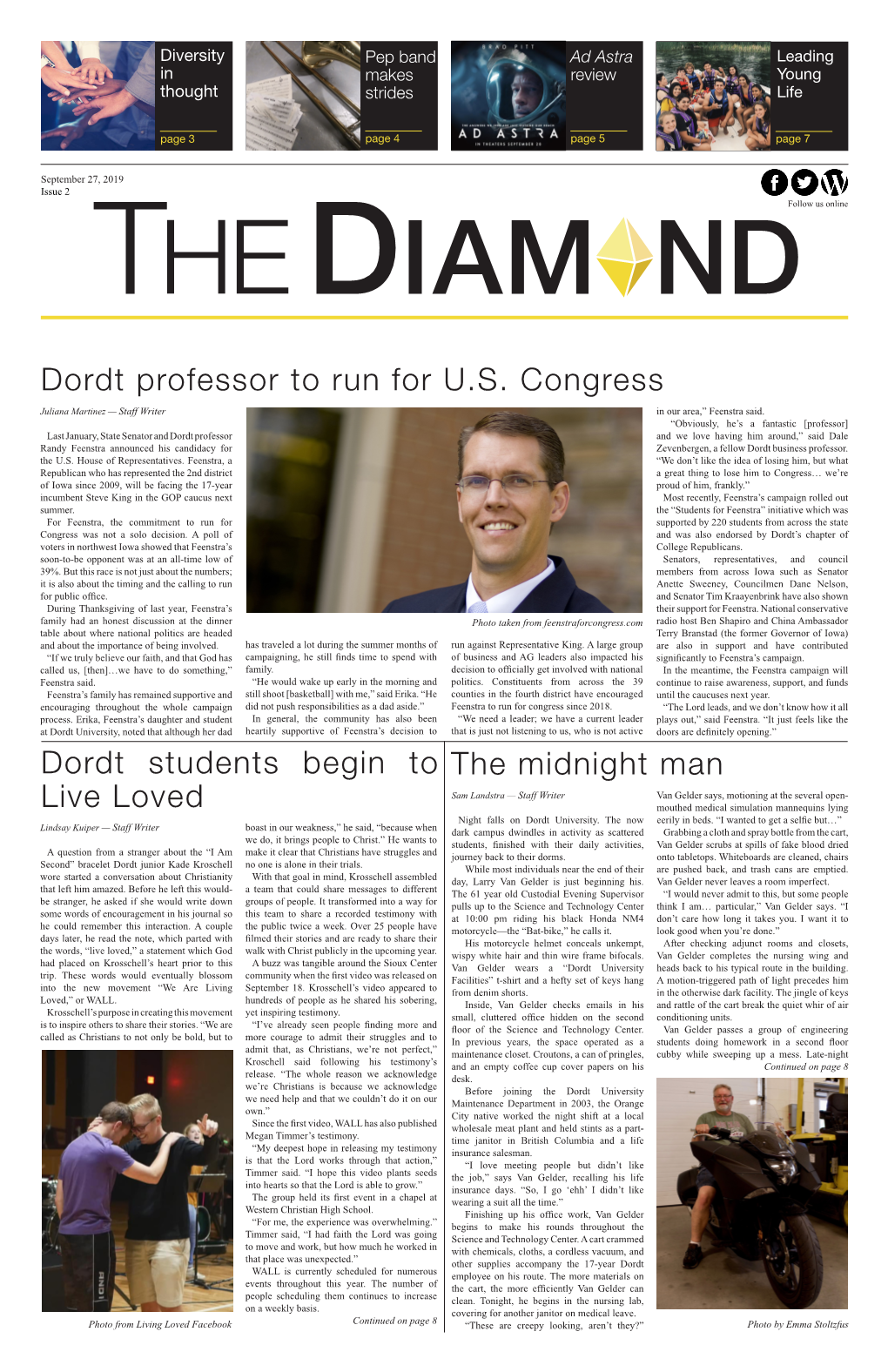 The Midnight Man Dordt Students Begin to Live Loved Dordt Professor