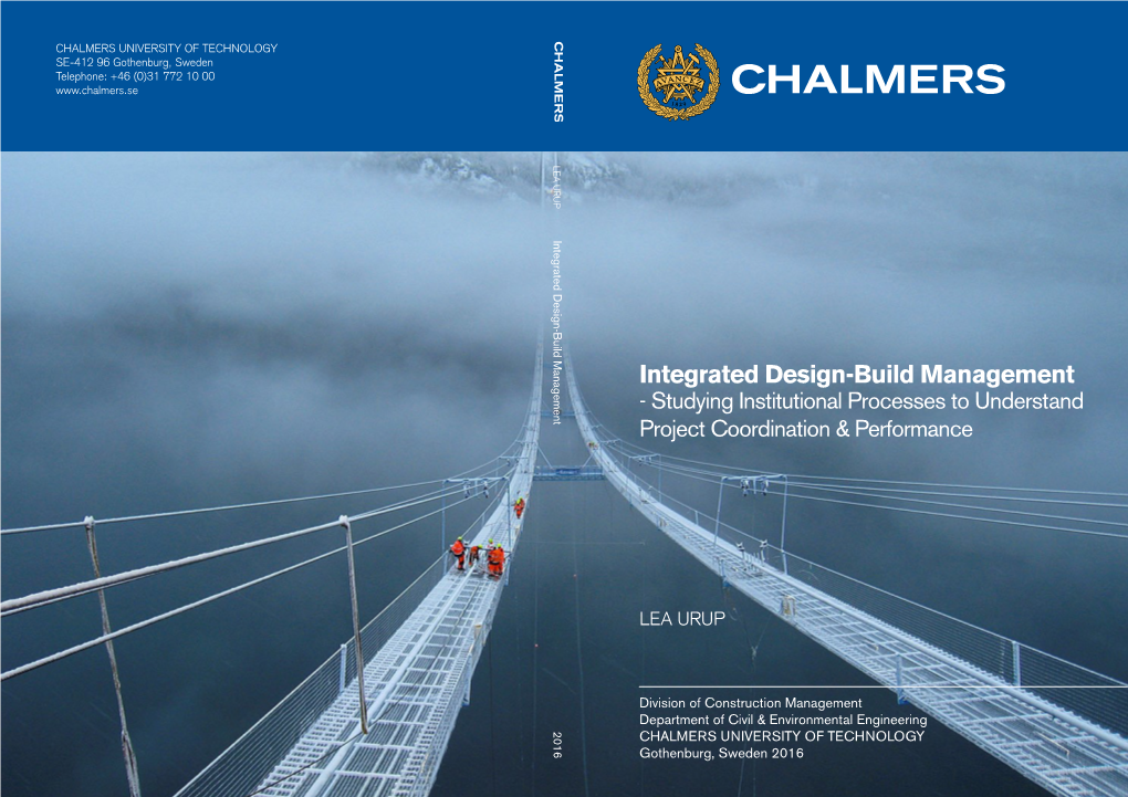 2016-09-04 Integrated Design Build Management Dissertation Lea