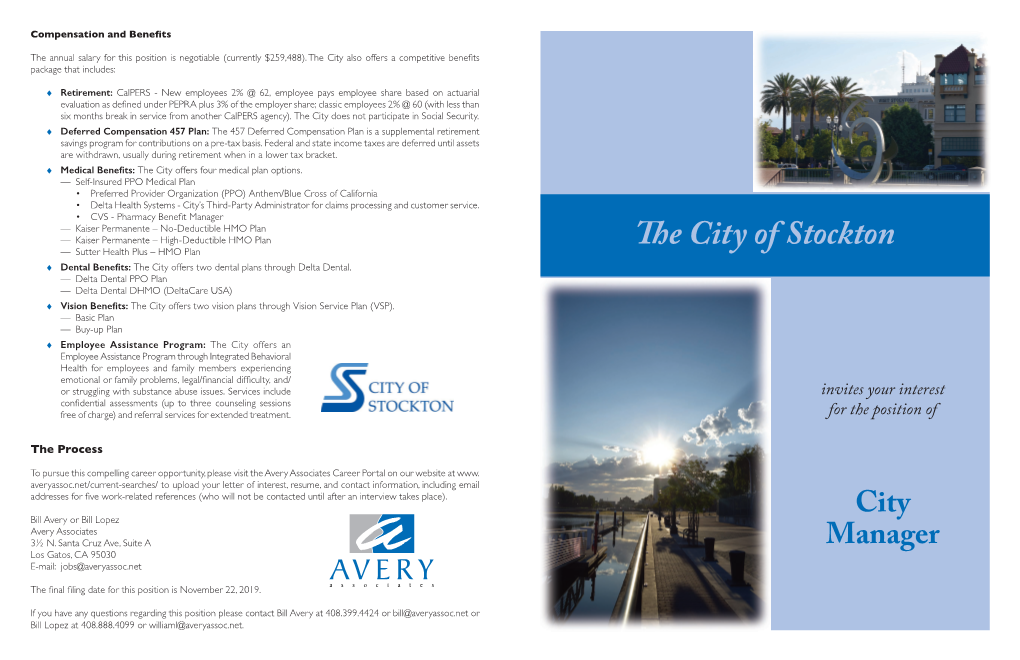 The City of Stockton ♦ Dental Benefits:The City Offers Two Dental Plans Through Delta Dental