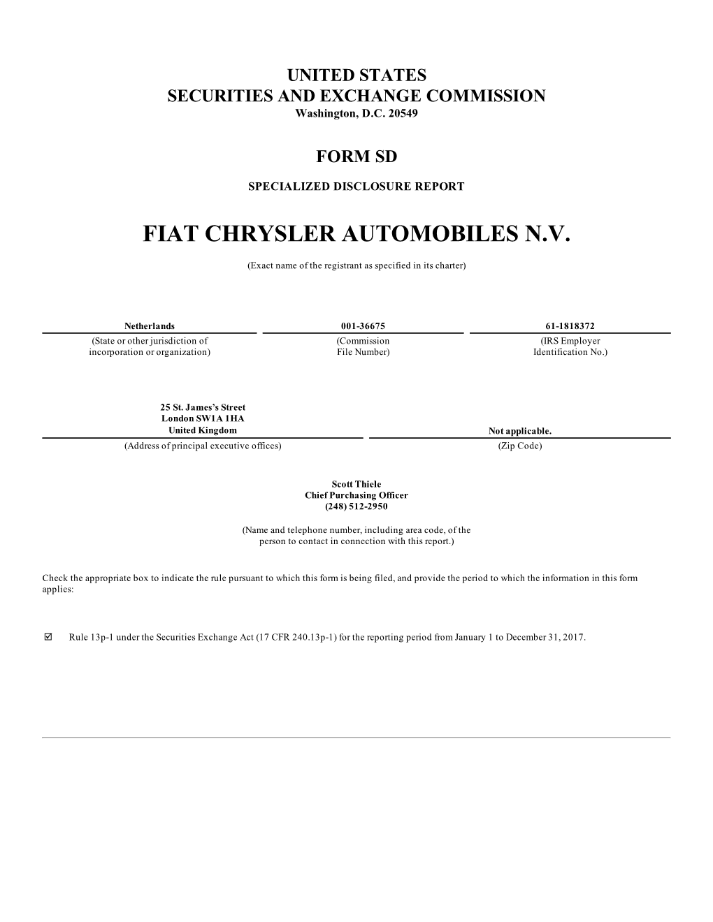 Fiat Chrysler Automobiles N.V