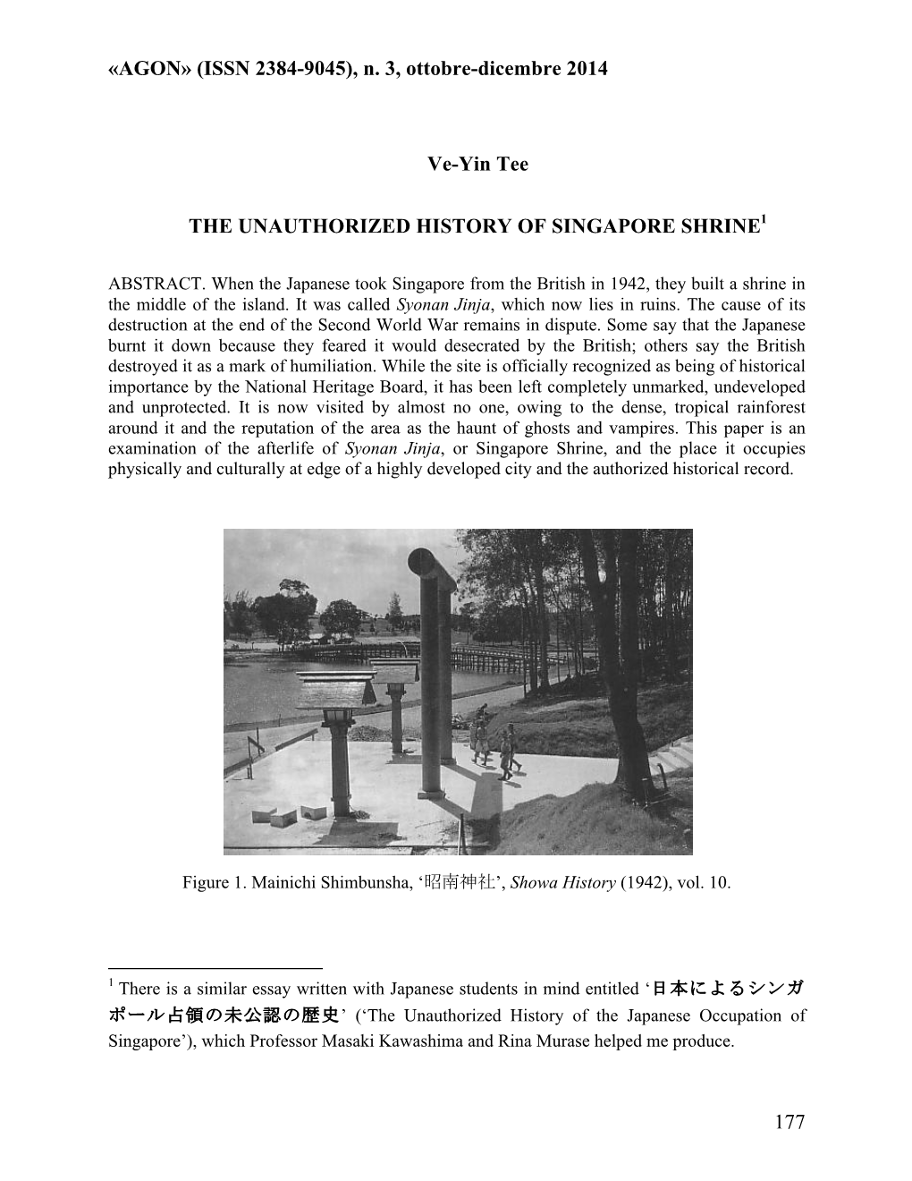 5. VE-YIN TEE the Unauthorized History of Singapore Shrine