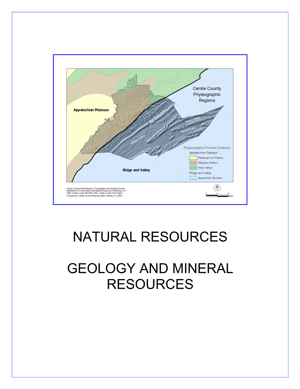 Natural Resources Geology and Mineral Resources