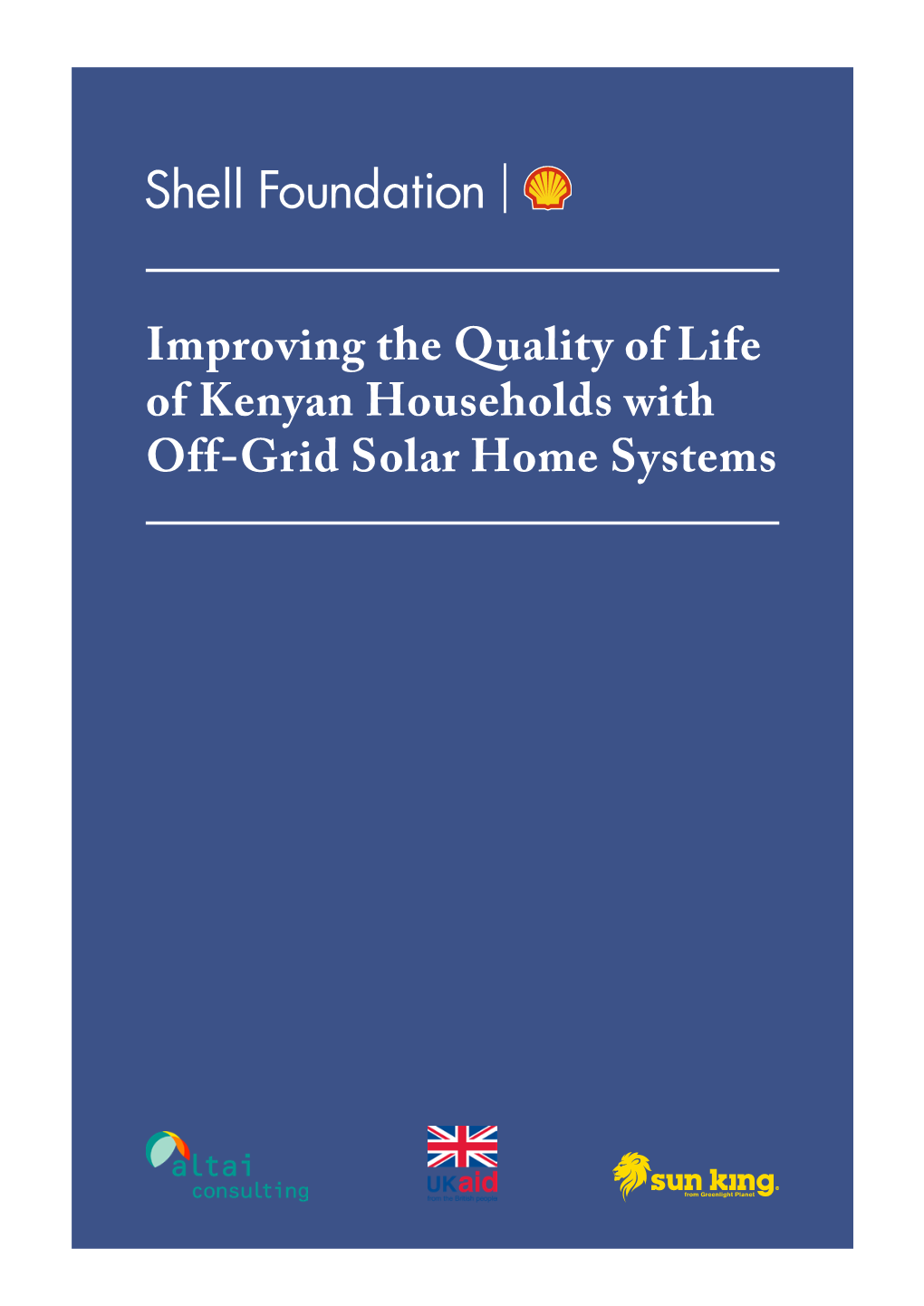 Improving the Quality of Life of Kenyan Households with Off-Grid Solar