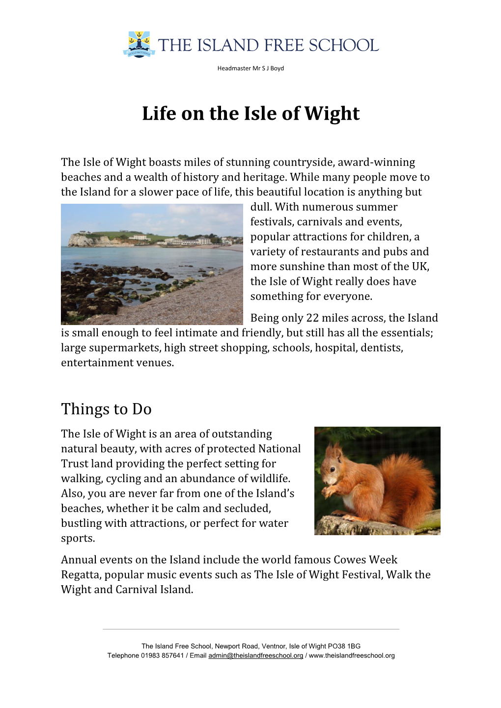 Life on the Isle of Wight