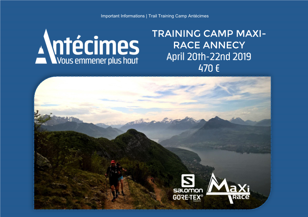 Training Camp Maxi- Race Annecy