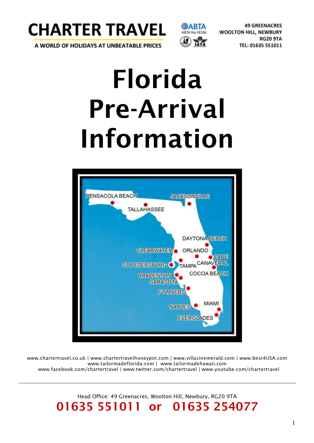 Florida Pre-Arrival Information