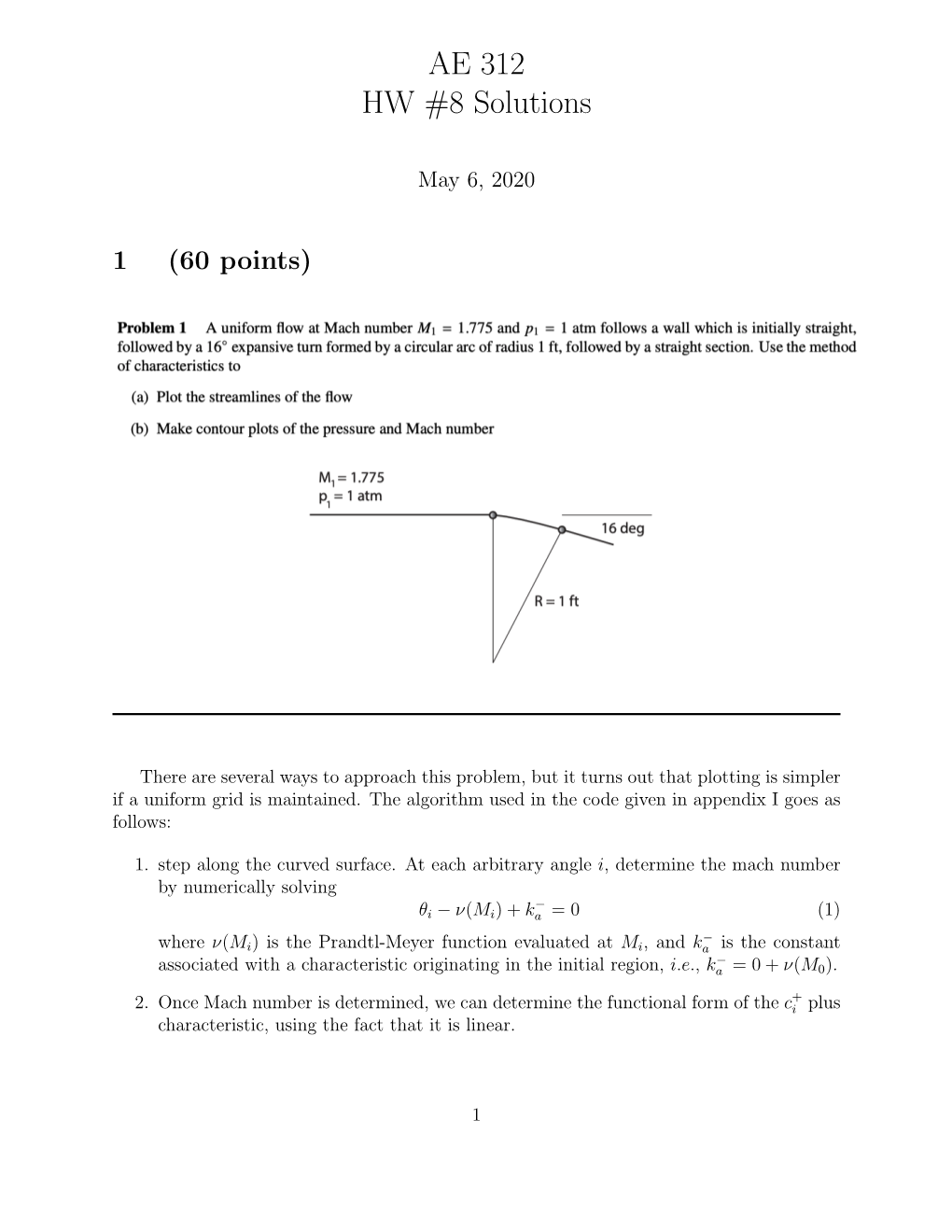 AE 312 HW #8 Solutions