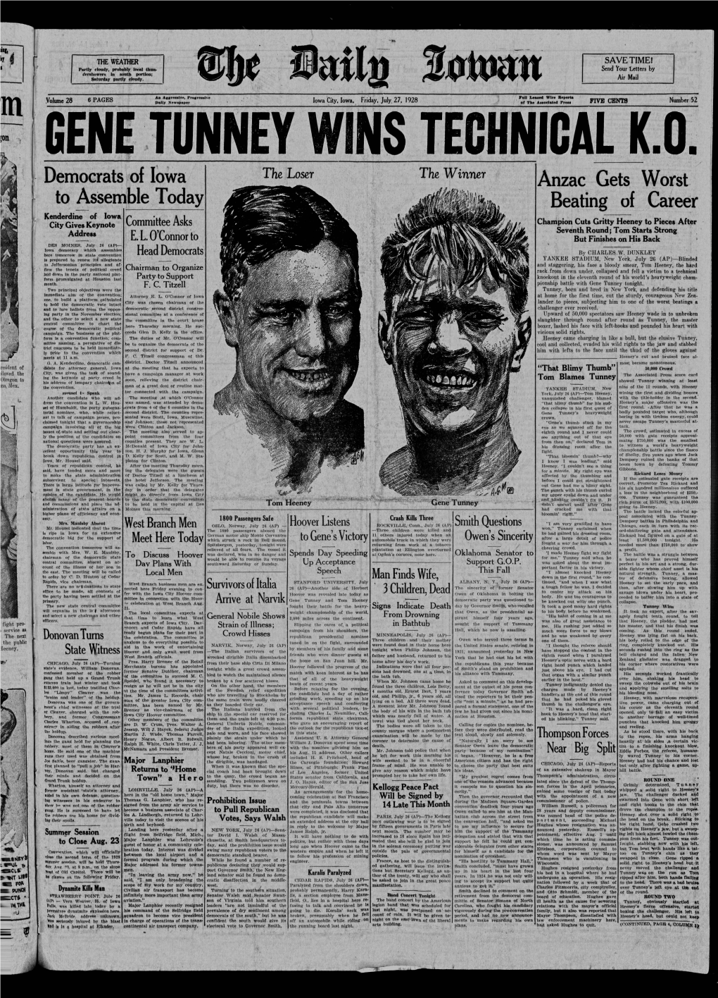 Daily Iowan (Iowa City, Iowa), 1928-07-27