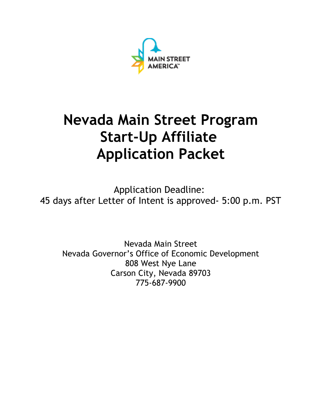 Nevada Main Street Program