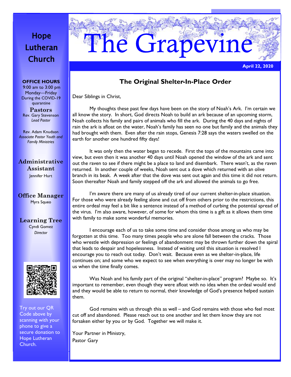 The Grapevine Church April 22, 2020