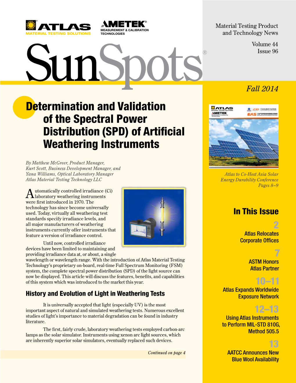 Determination and Validation of the Spectral Power Distribution (SPD)