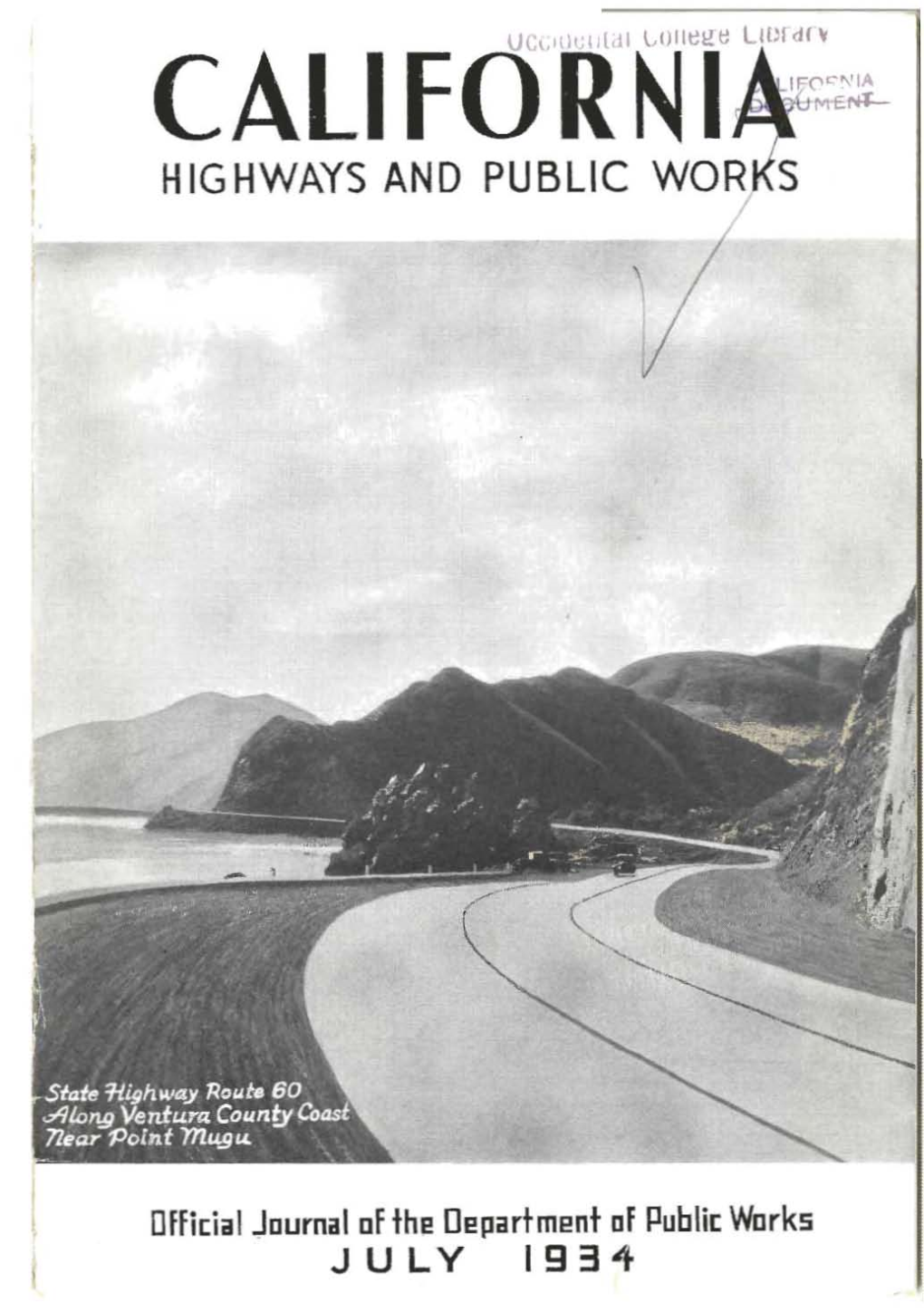 California Highways and Public Works, July 1934