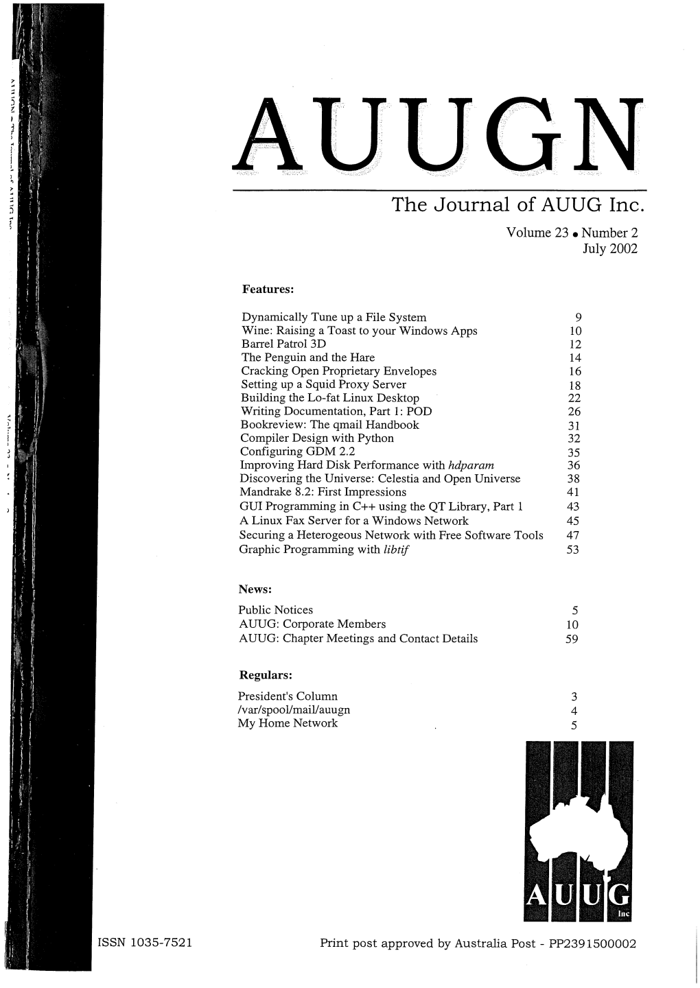 The Journal of AUUG Inc. Volume 23, Number 2 July 2002