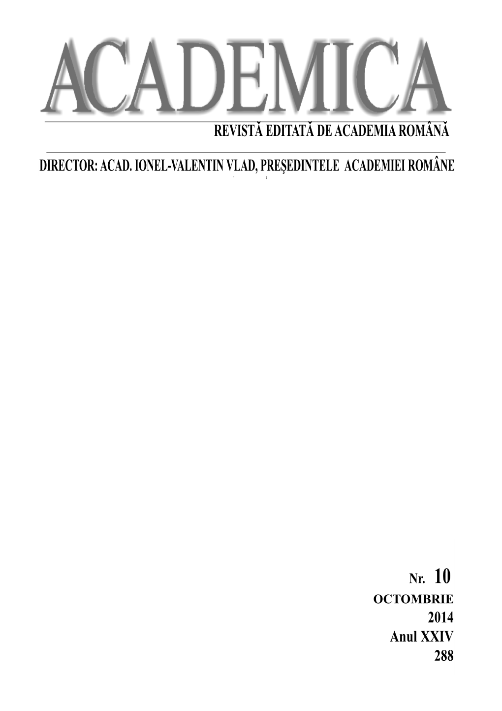 Regele Carol I“ Ionel-Valentin Vlad, Regele Carol I În Academia Română