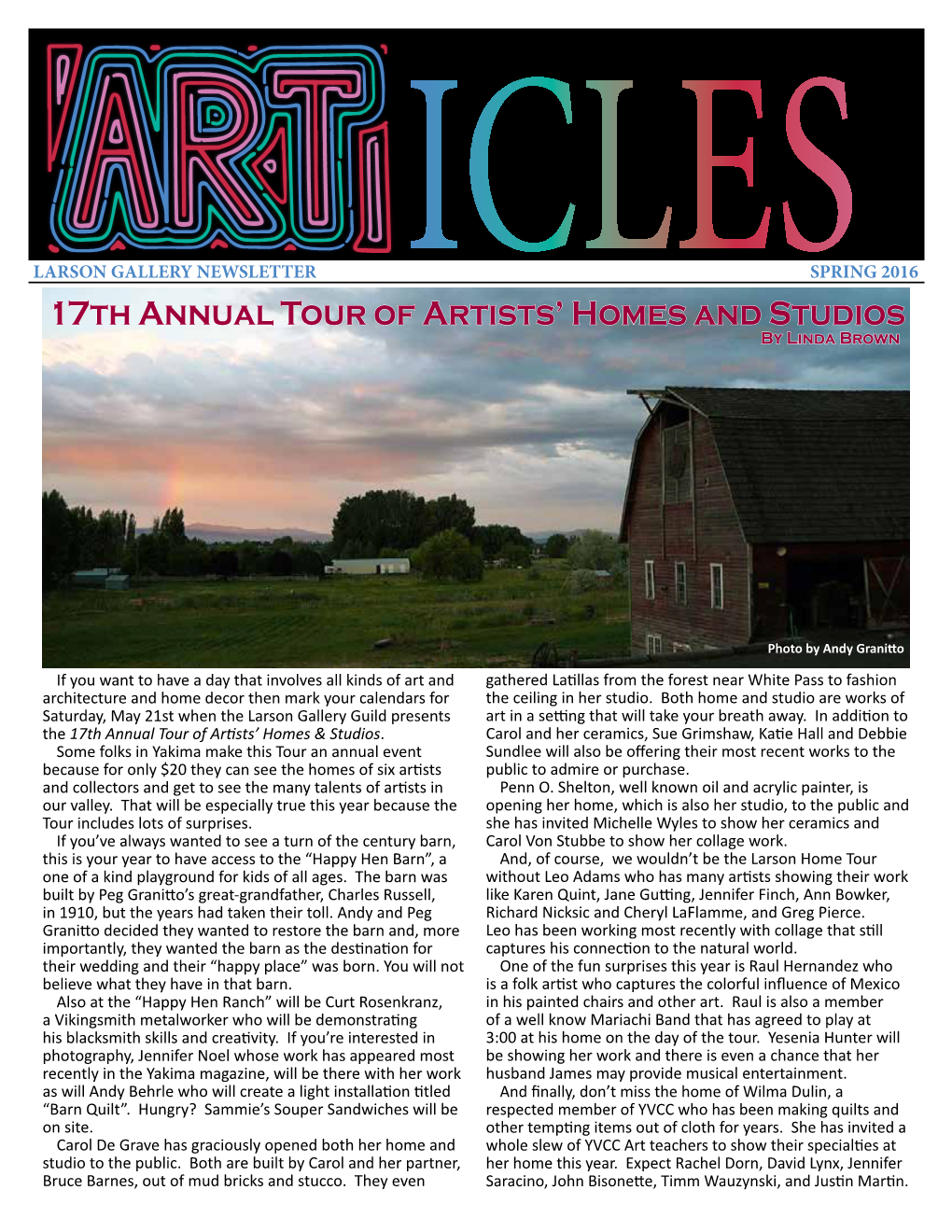 17Th Annual Tour of Artists' Homes and Studios