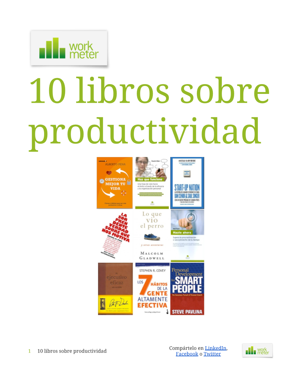 1 10 Libros Sobre Productividad Compártelo En Linkedin, Facebook