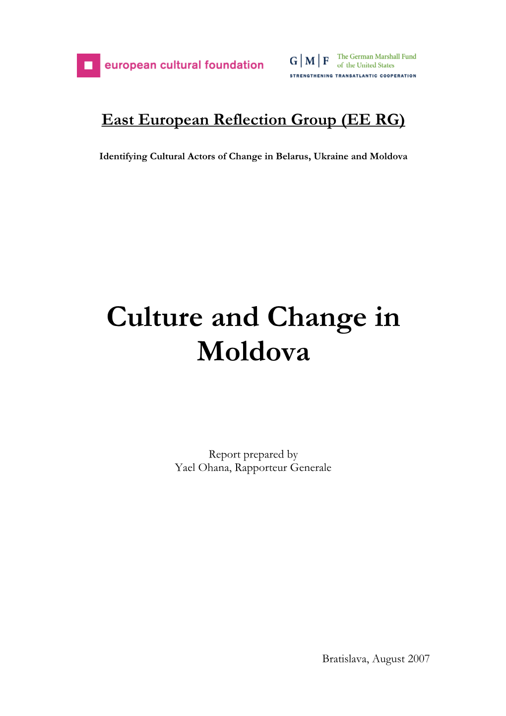 Culture and Change in Moldova