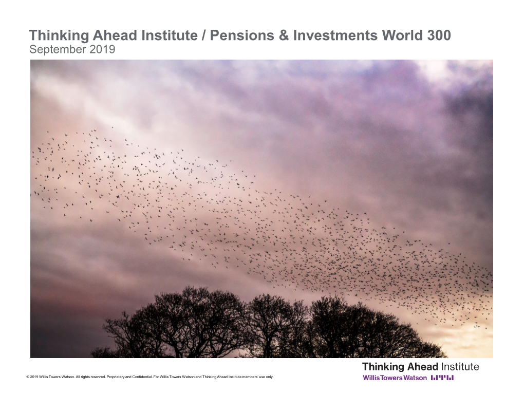 Thinking Ahead Institute / Pensions & Investments World