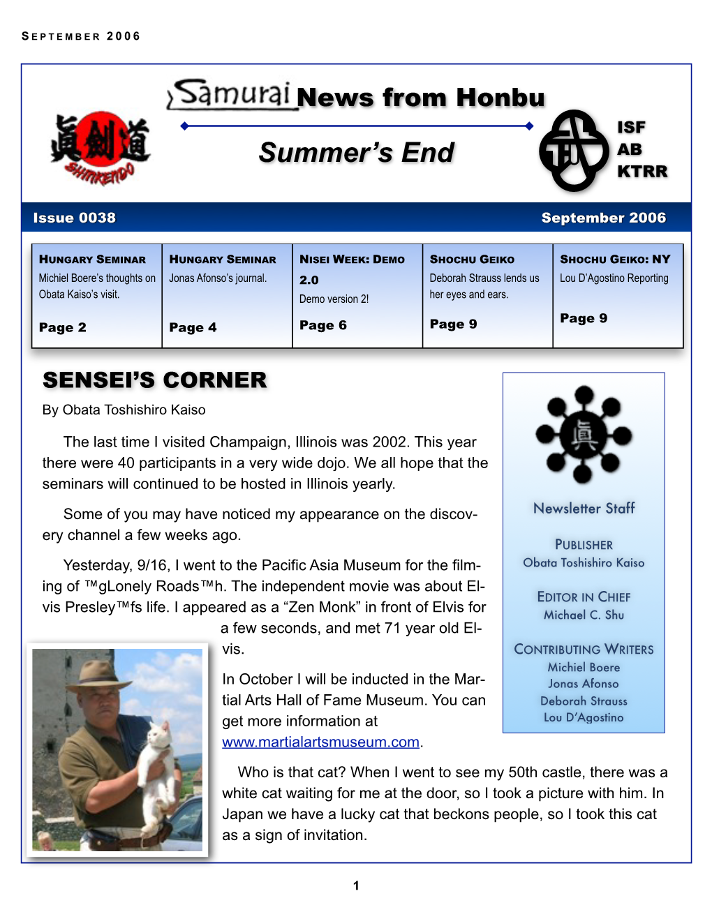 Newsletter Sept 2006