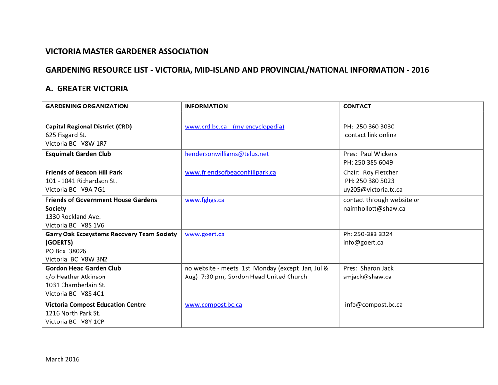 Victoria Master Gardener Association