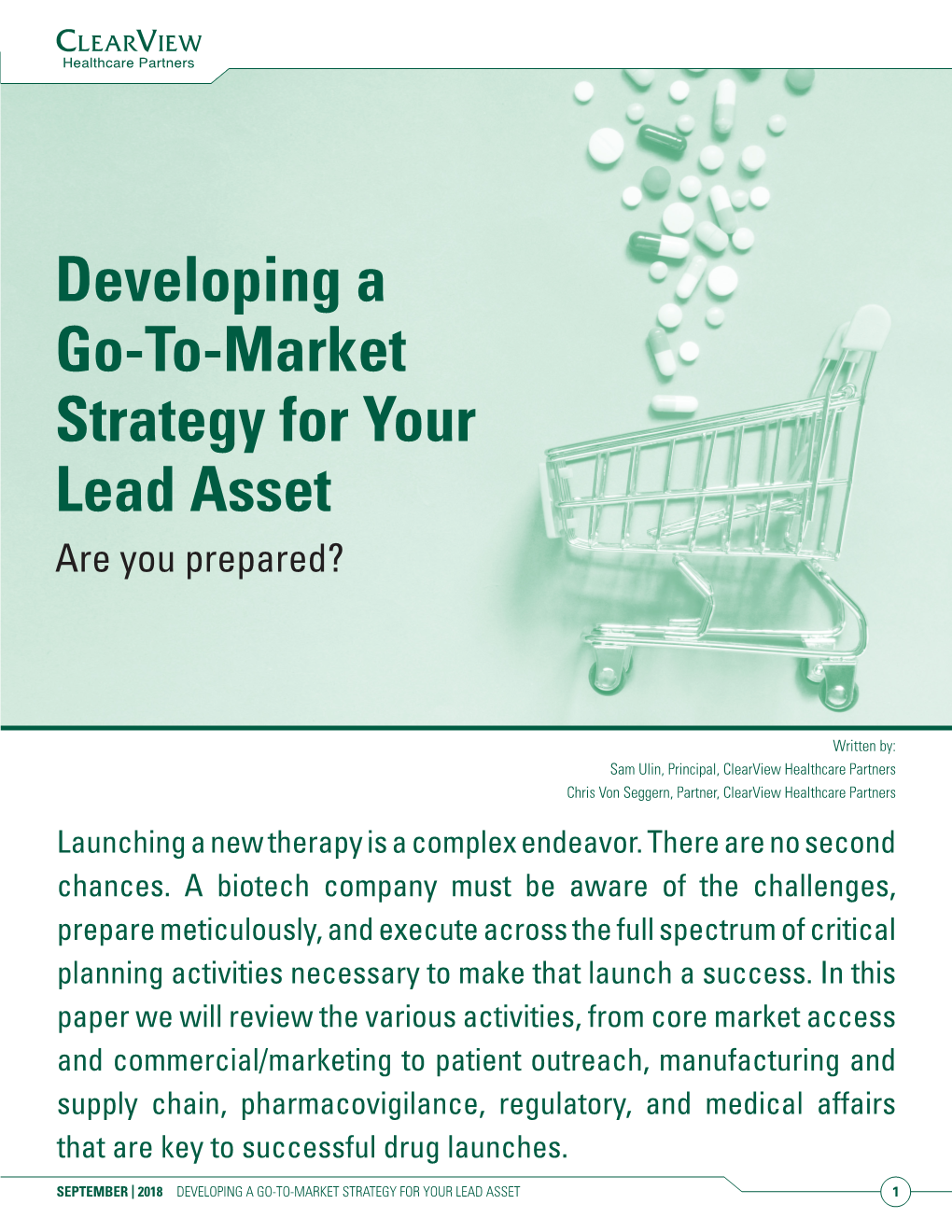 Developing a Go-To-Market Strategy for Your Lead Asset Are You Prepared?