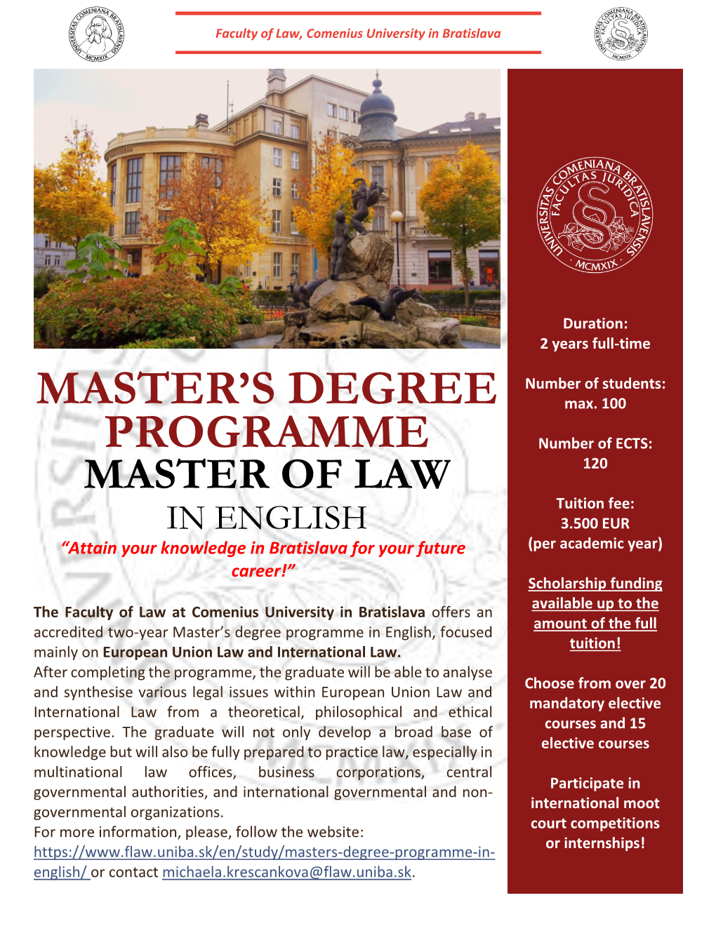 Master's Degree Programme