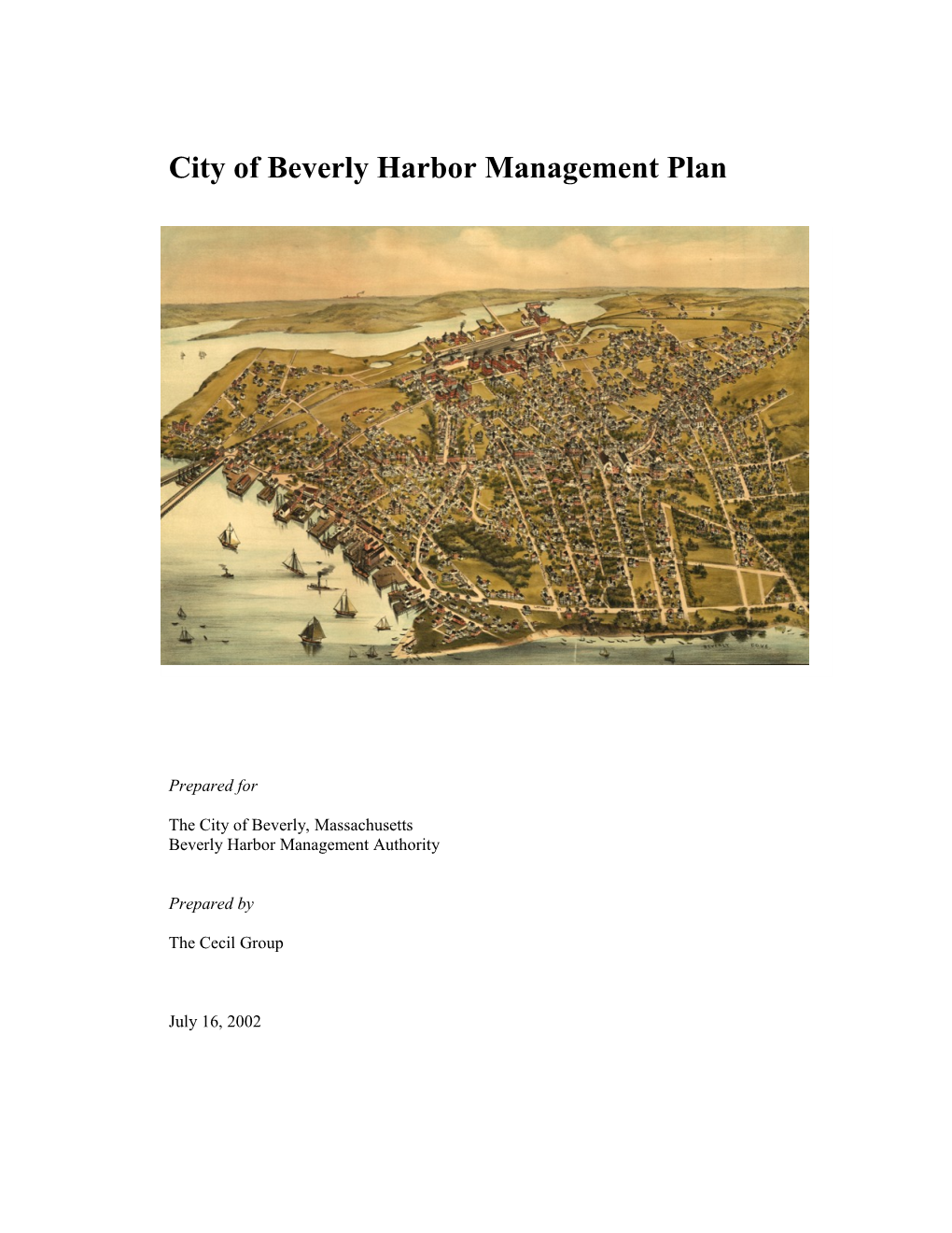 City of Beverly Harbor Management Plan