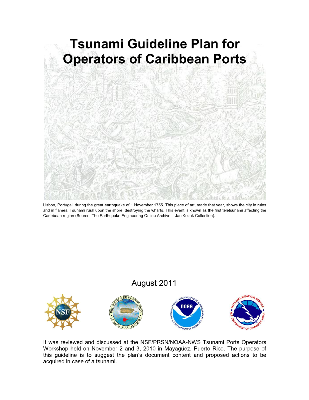 Tsunami Guideline Plan for Operators of Caribbean Ports