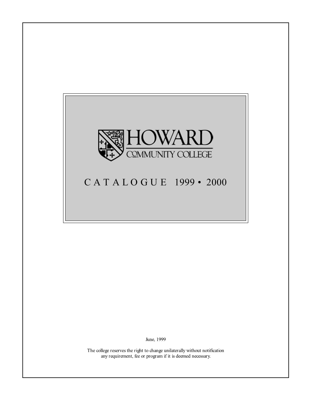 HCC Catalogue 1999-2000