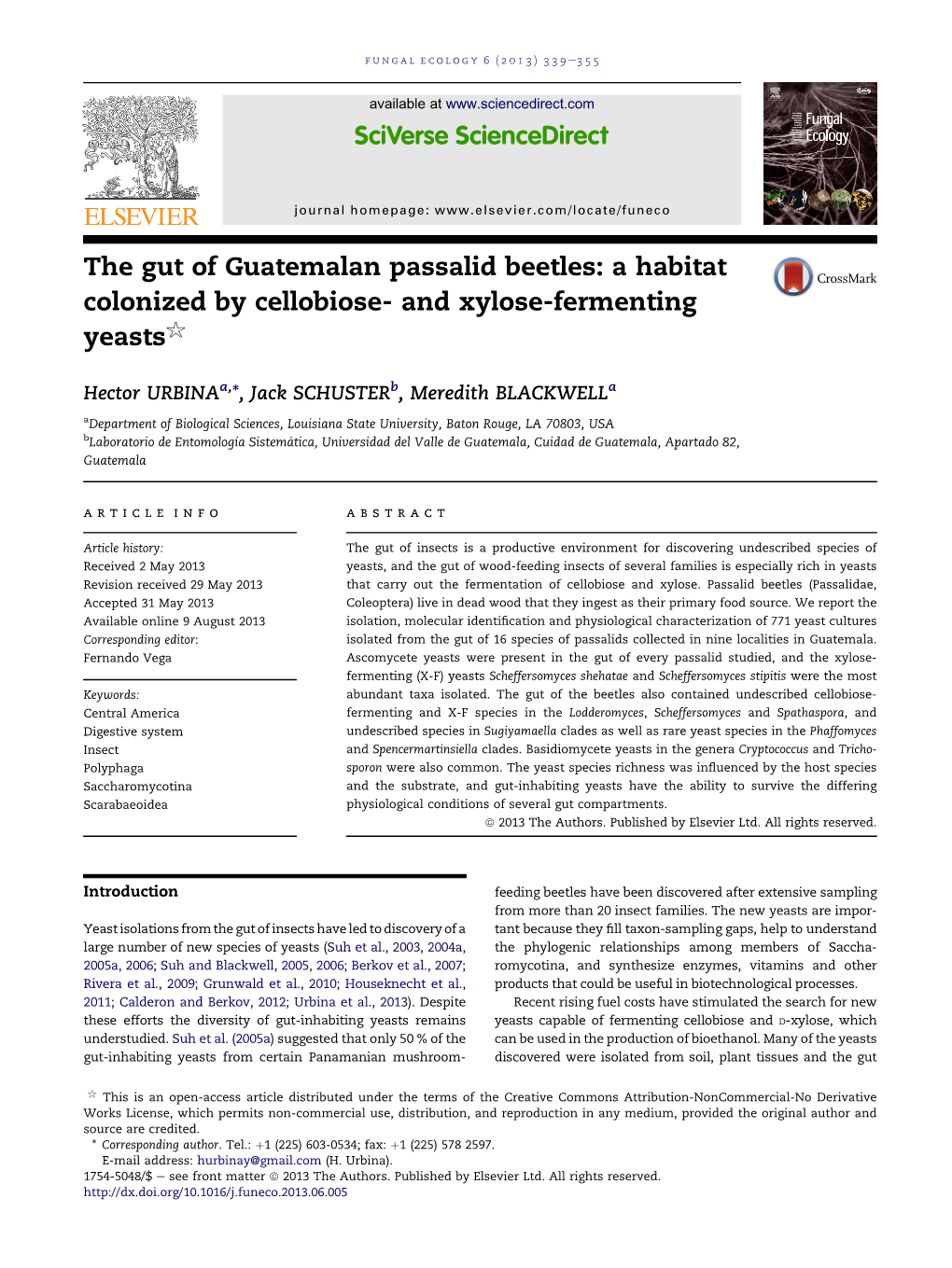 And Xylose-Fermenting Yeasts Among Reversible Model with a Gamma Distribution of Among Site Rate Guatemalan Passalids Variation (GTRGAMMA)